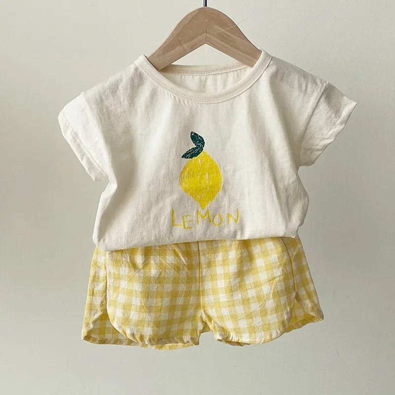 Pijama Infantil Verão Unissex TinySteps Algodão Macio Estampado Frutinhas 4-6 Anos Conforto Fresquinho 4