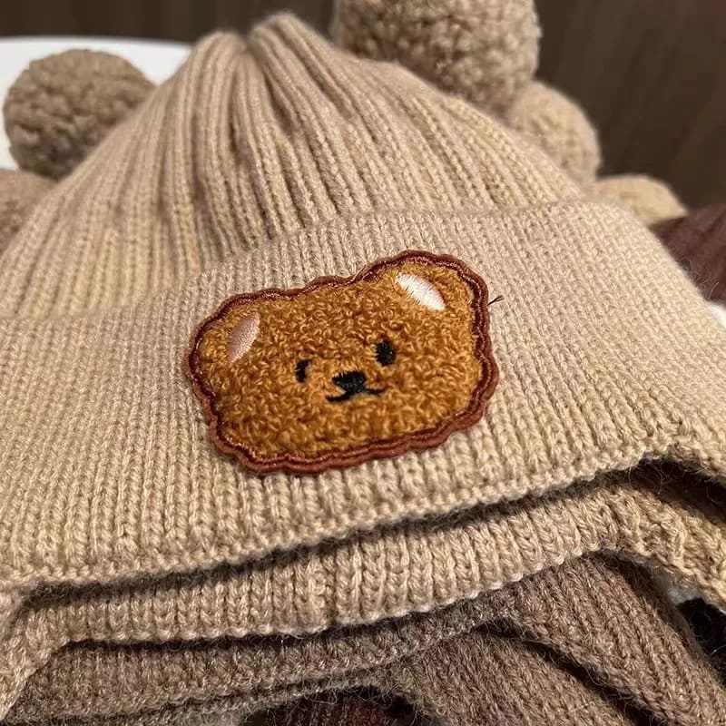 Chapéu Infantil de Lã Urso TinySteps: Proteção Quentinha e Fofa para Bebês no Inverno 5