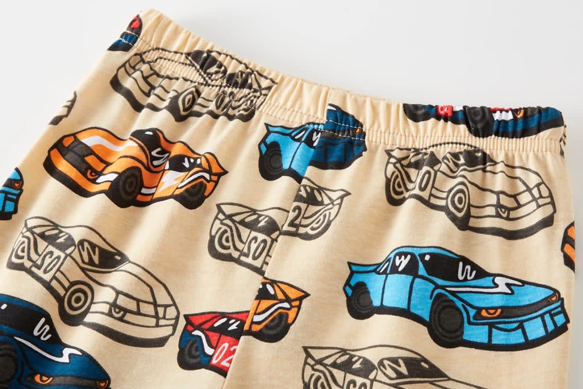 Pijama Infantil Menino Carros Algodão 1-8 Anos - Conforto Aventureiro para Sonhos Felizes TinySteps 6