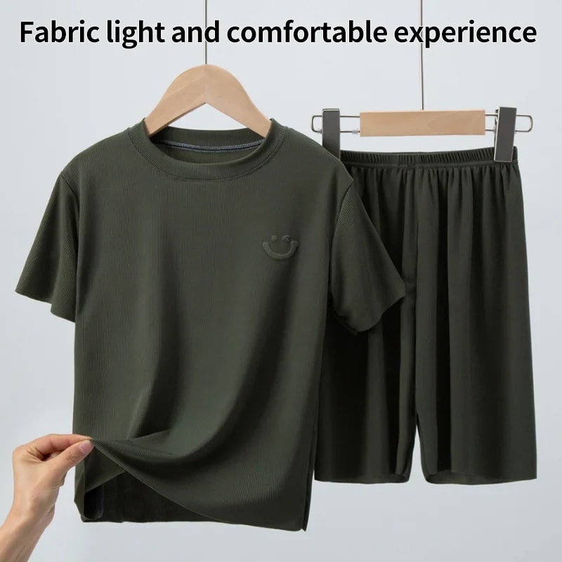 Pijama Infantil Verão Seda Gelo TinySteps: Conforto e Frescor para Noites Mágicas de Meninos e Meninas 2