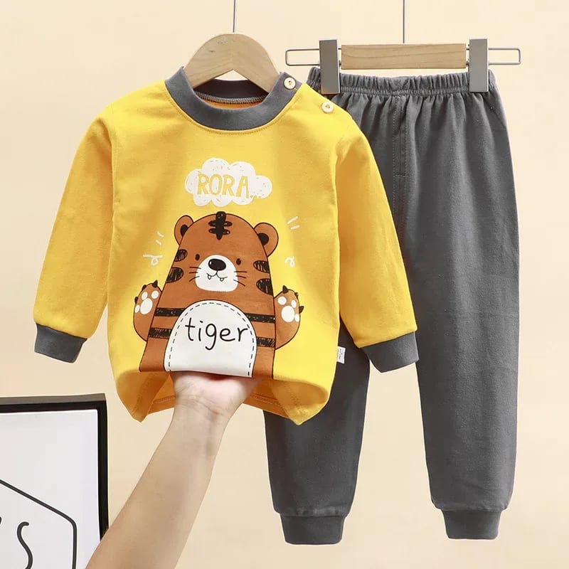 Pijama Infantil Estampado Unissex TinySteps: Conforto e Diversão para Sonhos de 0 a 8 Anos 5