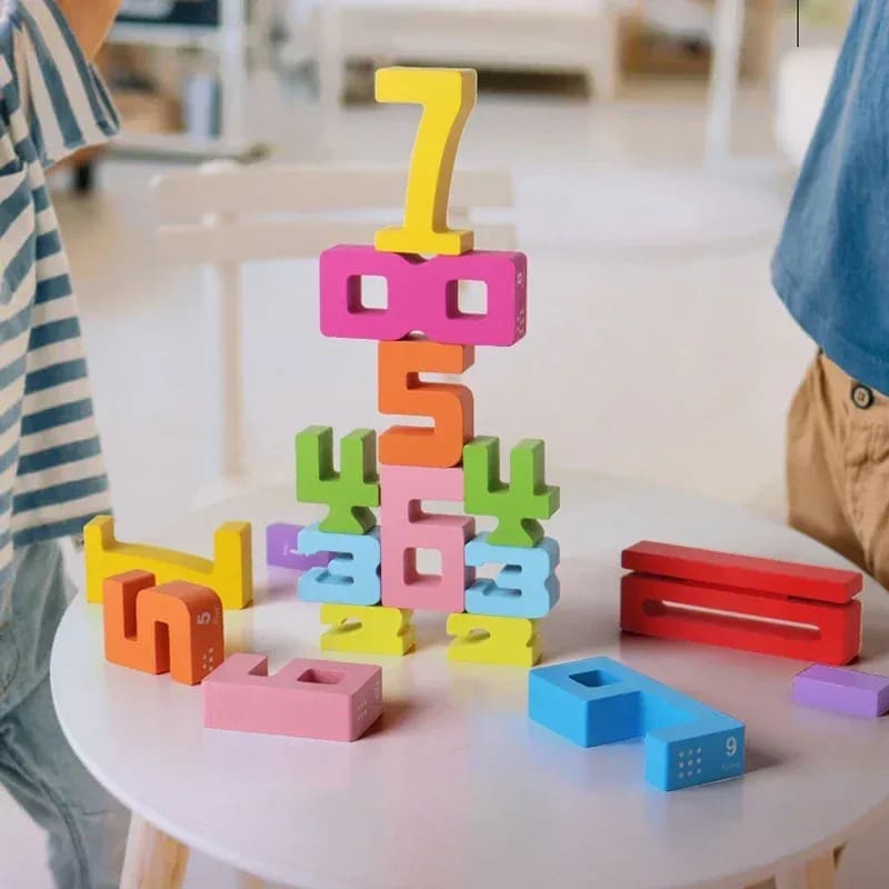 Blocos de Equilíbrio TinySteps: Quebra-Cabeça 3D Educativo de Madeira para Desenvolvimento Infantil 3