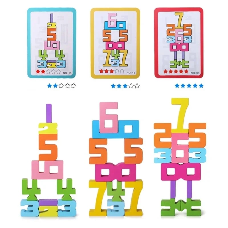 Blocos de Equilíbrio TinySteps: Quebra-Cabeça 3D Educativo de Madeira para Desenvolvimento Infantil 2