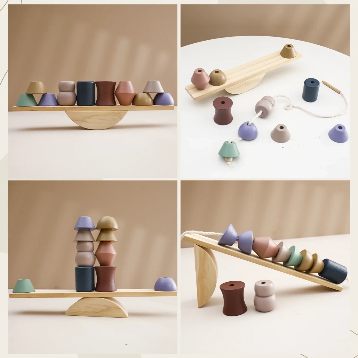 Brinquedo de Equilíbrio Montessori Estrelas e Luas em Madeira TinySteps – Estimula o Desenvolvimento Infantil 4