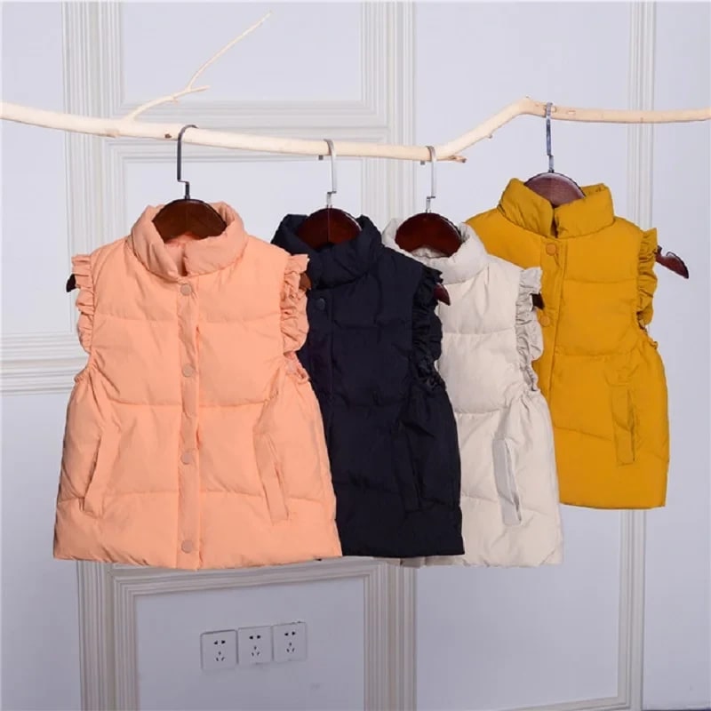 Colete Puffer Infantil TinySteps Menina: Aconchego e Estilo para o Inverno de 2 a 10 Anos 2