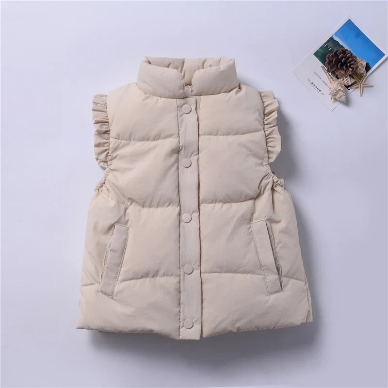 Colete Puffer Infantil TinySteps Menina: Aconchego e Estilo para o Inverno de 2 a 10 Anos 3