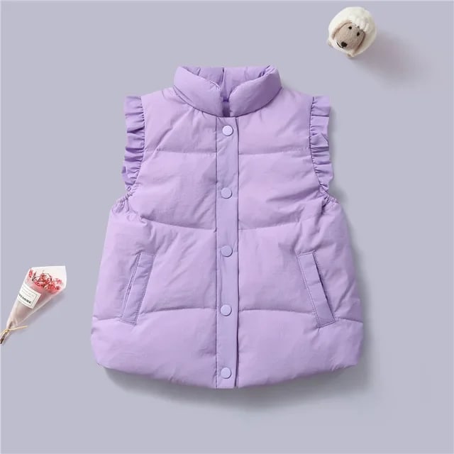 Colete Puffer Infantil TinySteps Menina: Aconchego e Estilo para o Inverno de 2 a 10 Anos 10