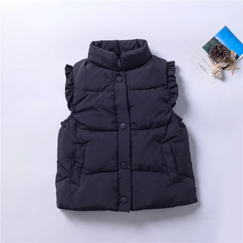 Colete Puffer Infantil TinySteps Menina: Aconchego e Estilo para o Inverno de 2 a 10 Anos 12