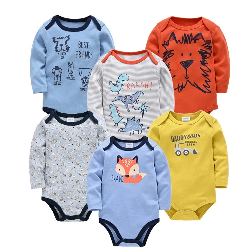 Kit Body Manga Longa Bebê 100% Algodão TinySteps | Conforto e Estilo para Recém-Nascidos 0-12 Meses 3