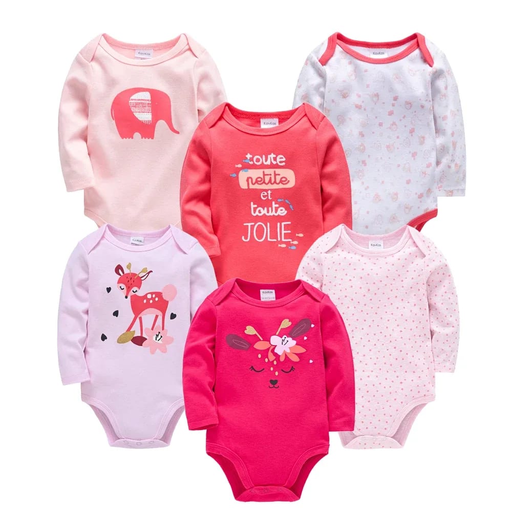 Kit Body Manga Longa Bebê 100% Algodão TinySteps | Conforto e Estilo para Recém-Nascidos 0-12 Meses 4