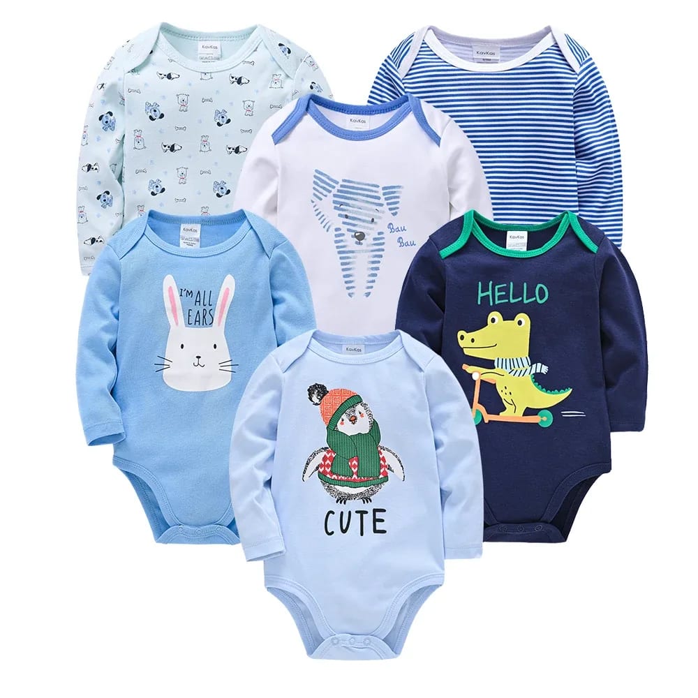 Kit Body Manga Longa Bebê 100% Algodão TinySteps | Conforto e Estilo para Recém-Nascidos 0-12 Meses 6