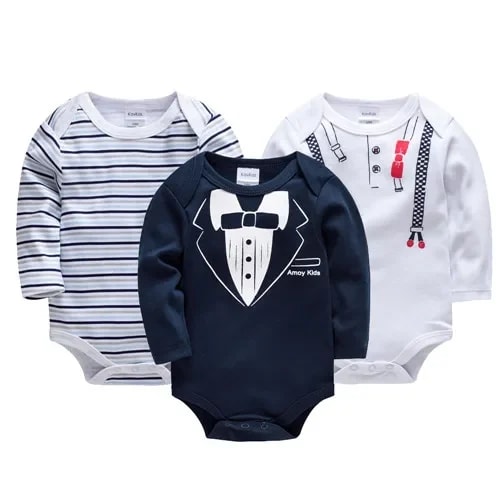 Kit Body Manga Longa Bebê 100% Algodão TinySteps | Conforto e Estilo para Recém-Nascidos 0-12 Meses 8