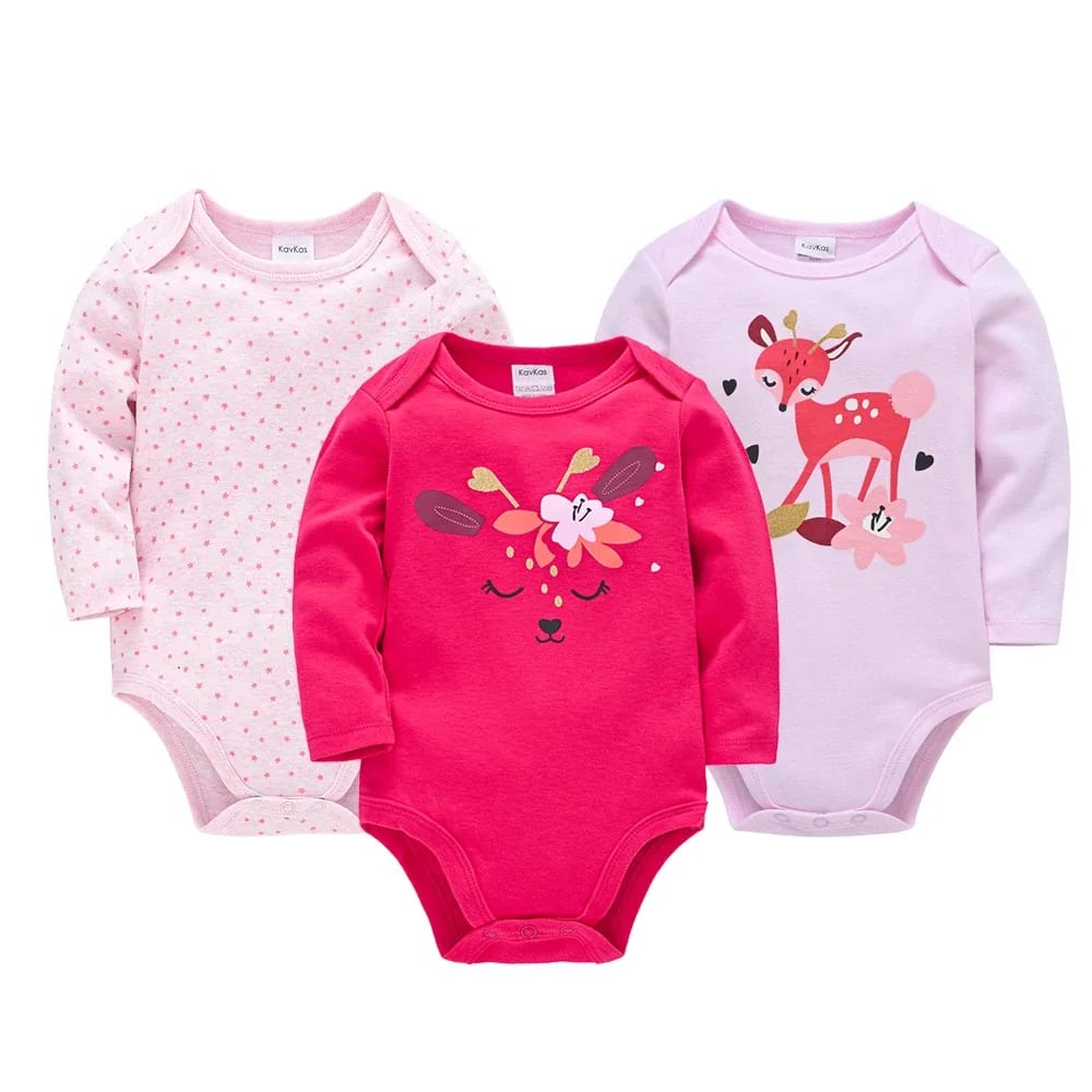 Kit Body Manga Longa Bebê 100% Algodão TinySteps | Conforto e Estilo para Recém-Nascidos 0-12 Meses 15