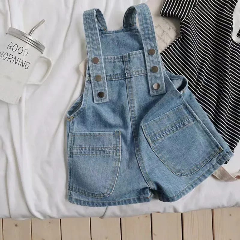 Macacão Jeans Infantil TinySteps: Conforto e Estilo para Meninos e Meninas | Suspensórios Versáteis 6