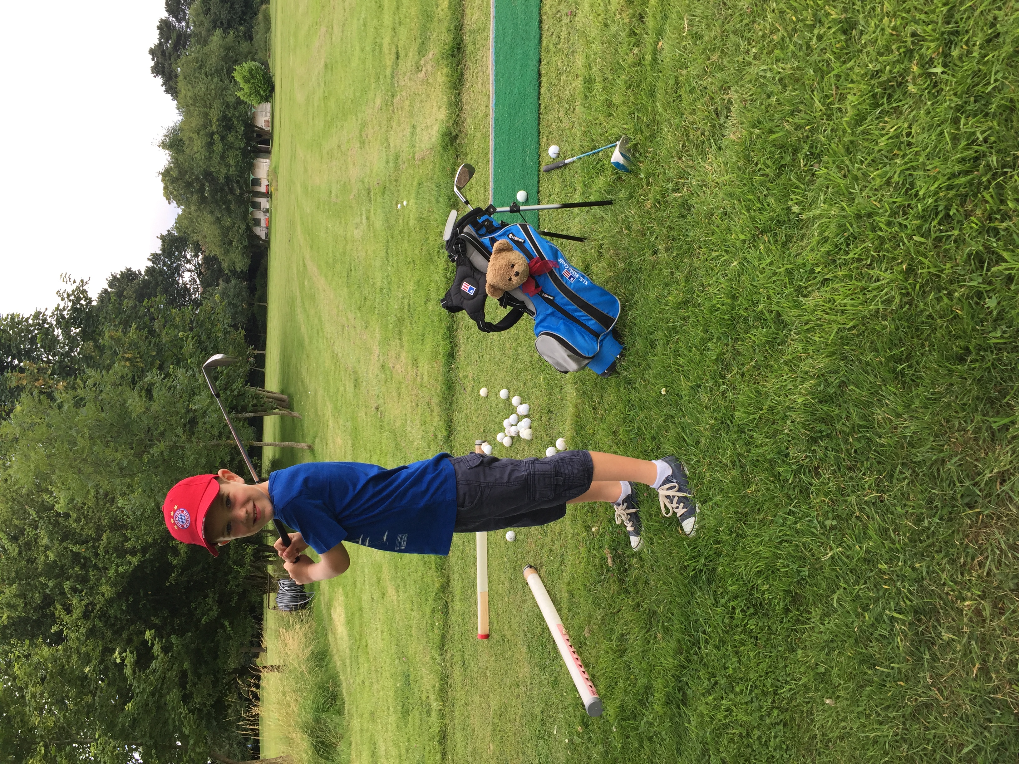 Jacob age 6 on the driving range at Letchworth