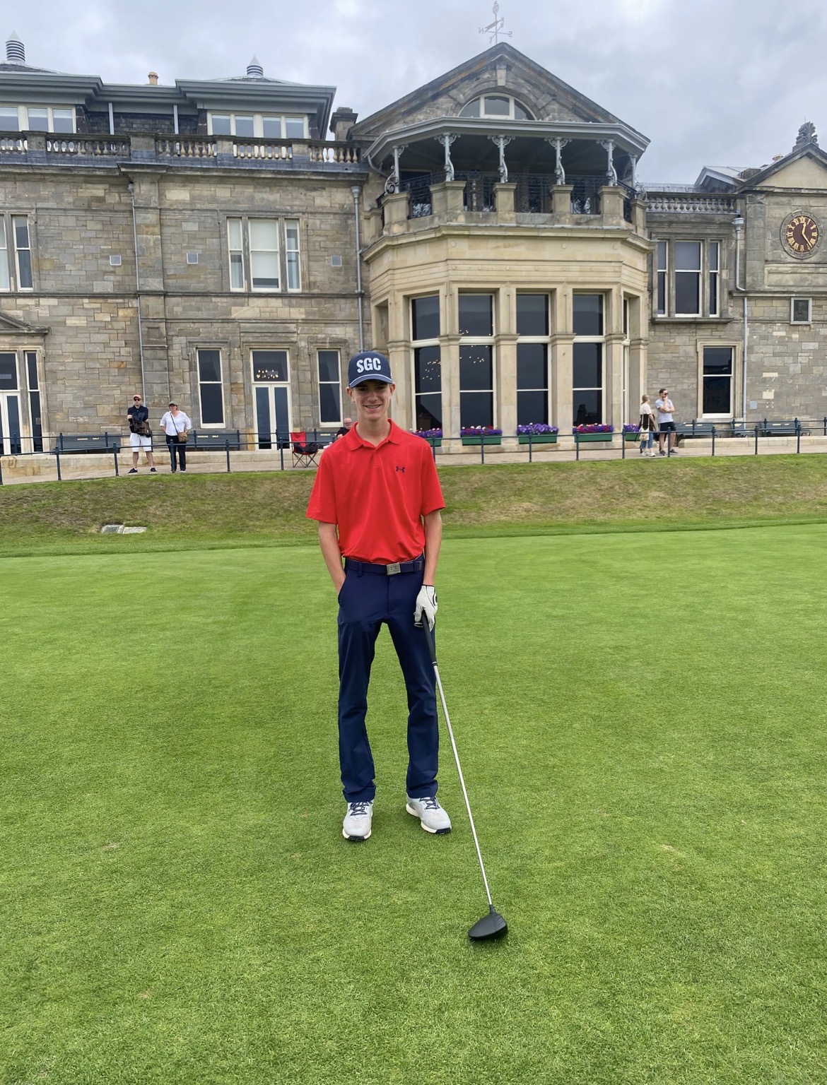 Jacob age 14 on the Old Course at St Andrews