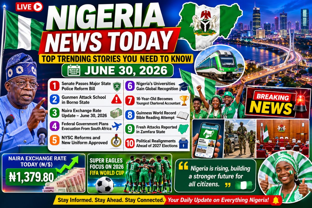  Nigeria News Today: Top Trending Stories You Need to Know — June 30, 2026