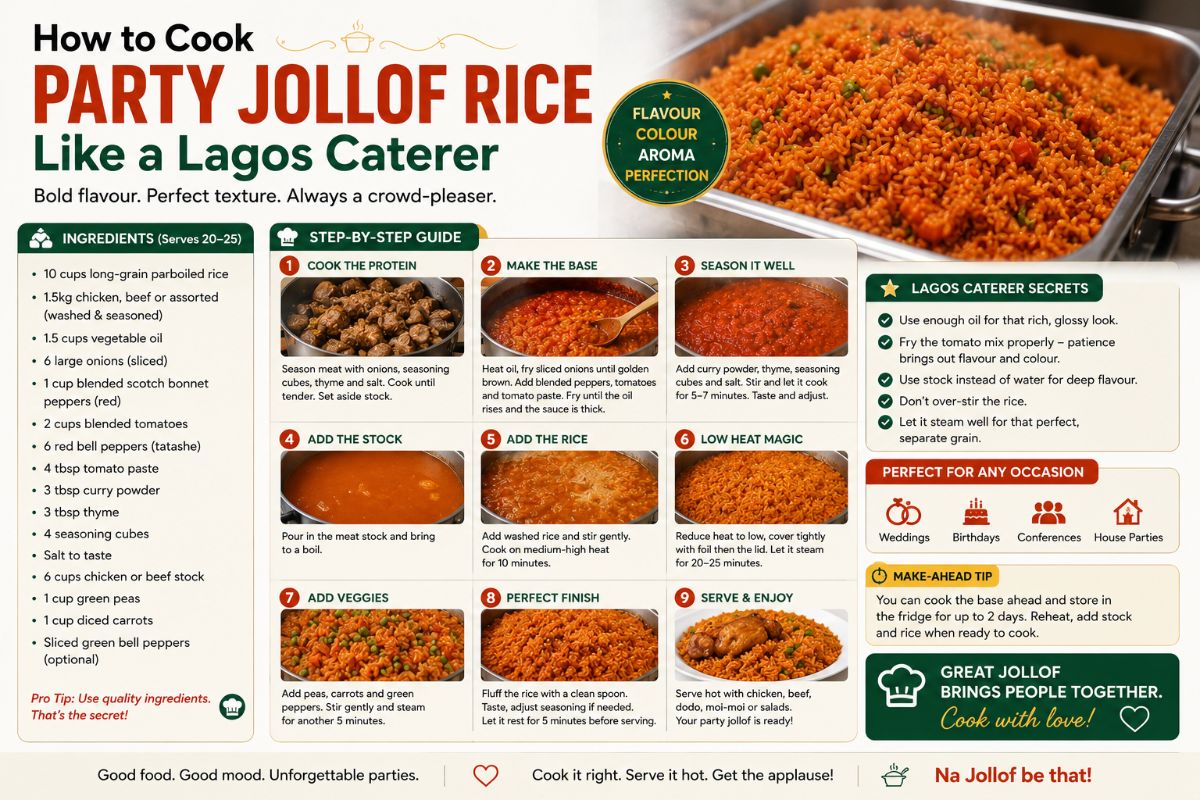 How to Cook Party Jollof Rice Like a Lagos Caterer: The Secret Behind That Smoky Owambe Taste