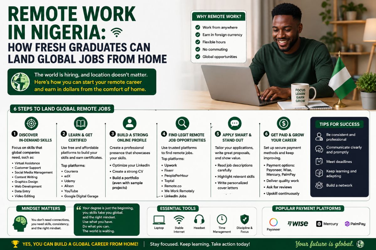 Remote Work in Nigeria: How Fresh Graduates Can Land Global Jobs From Home