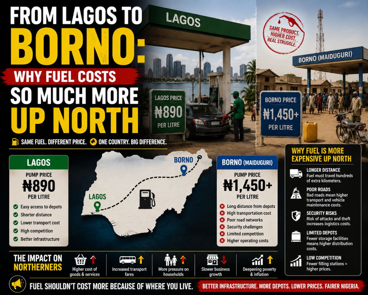 From Lagos to Borno: Why Fuel Costs So Much More Up North