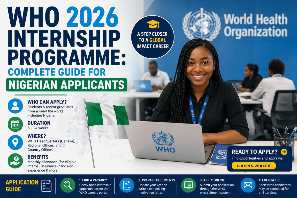 WHO 2026 Internship Programme: Complete Guide for Nigerian Applicants CATEGORY: Jobs