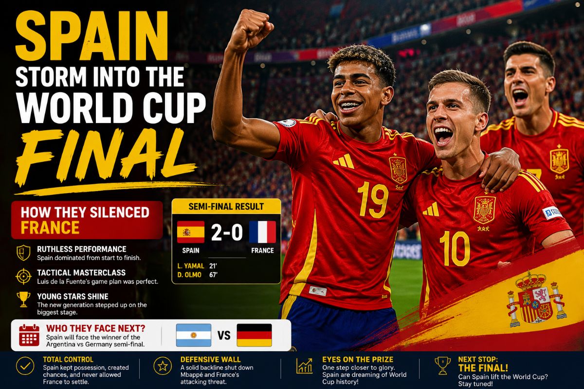 Spain Storm Into the World Cup Final — How They Silenced France (And Who They Face Next)