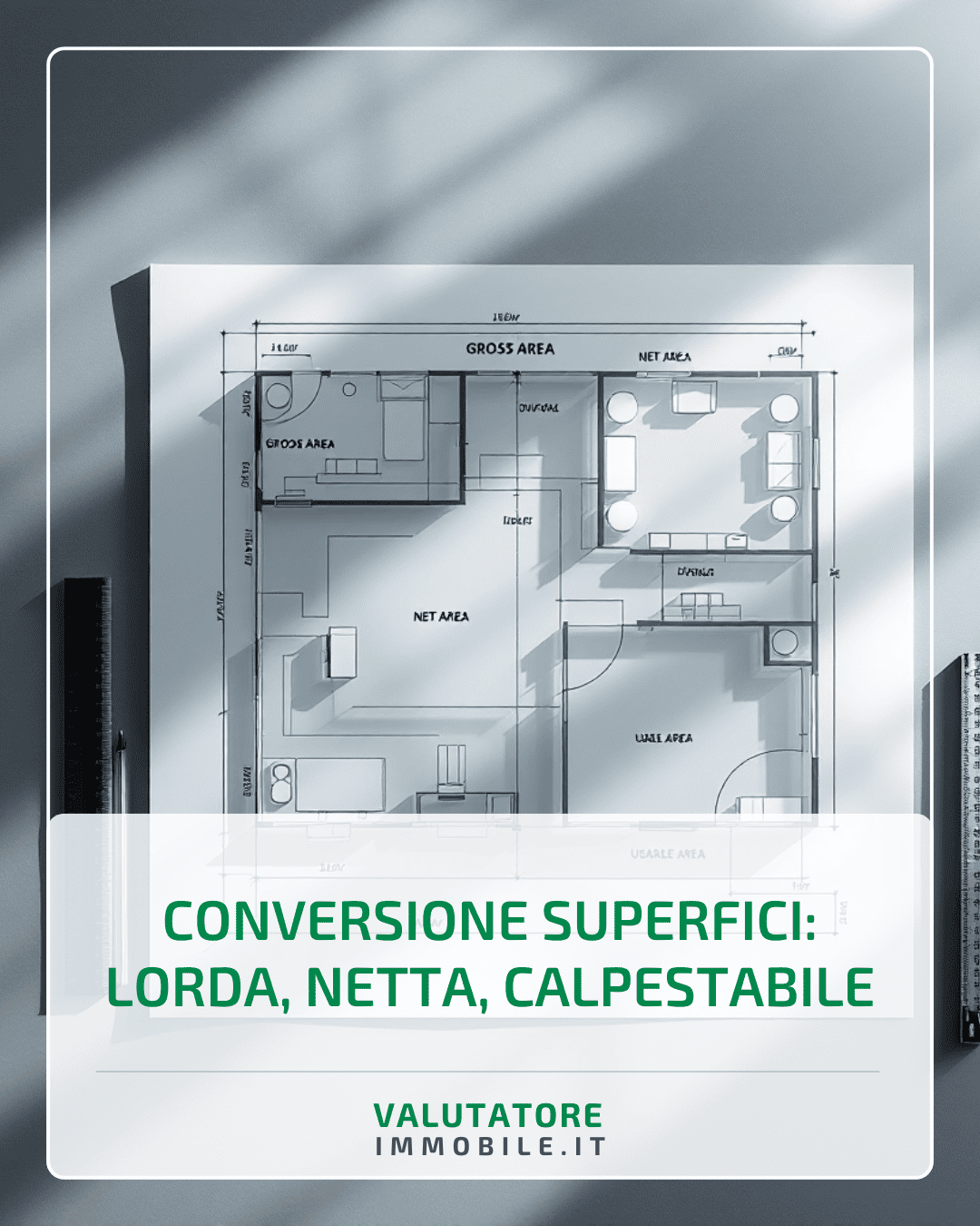 Conversione superfici: lorda, netta, calpestabile