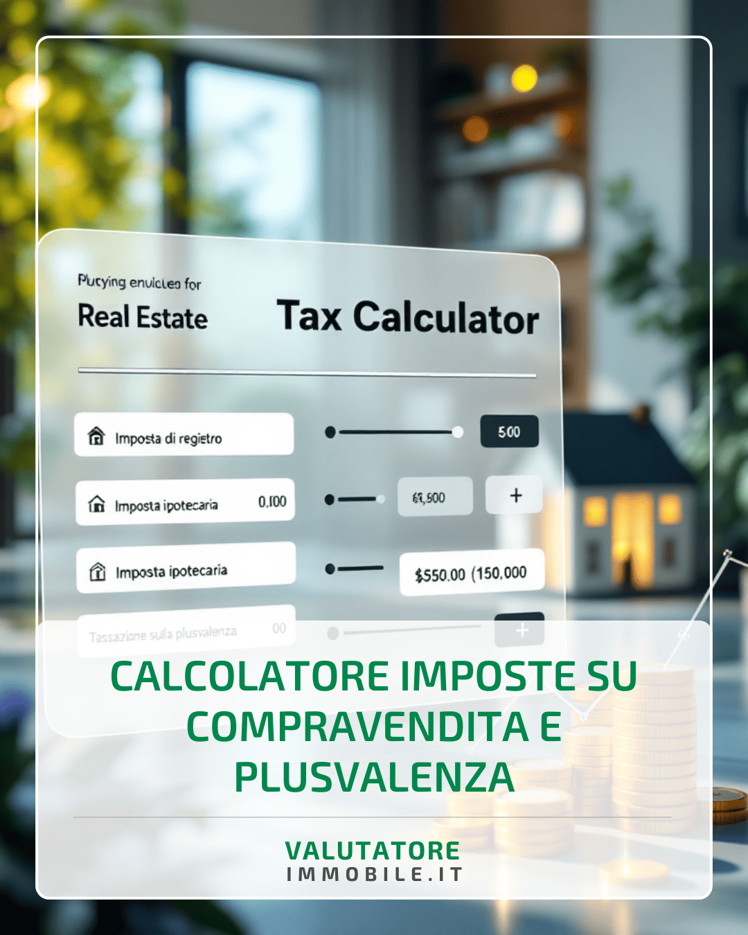 Calcolatore imposte su compravendita e plusvalenza