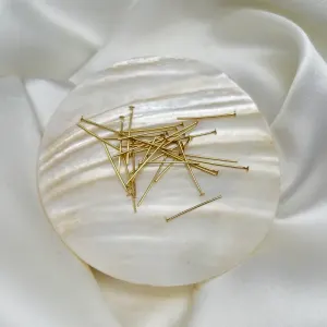 Clou à tête plate plaque Or (2/3cm)