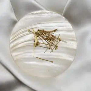 Clou à tête boule plaque Or (1.5/2/3cm)