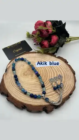 sebha 33pcs  pierre akik rose, blue, noir 