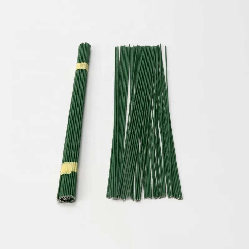 Tige métallique florale verte 40/60/80cm - 1