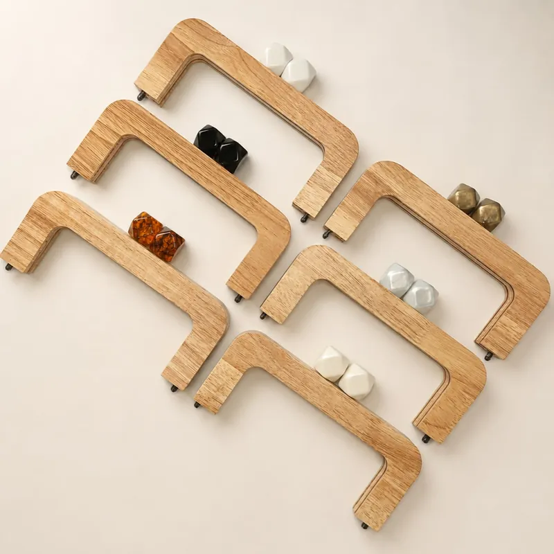 Cadre de sac en bois Fixation par vis 18.5cm - 1