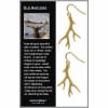 Elk Antlers Gold Tone Earrings - Image 1 of 0