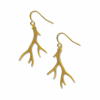 Elk Antlers Gold Tone Earrings - Image 2 of 0