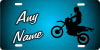 dirt bike blue background personalized novelty front license plate Decorative Vanity Car tag - Image 1 of 0