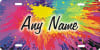 personalized novelty license plate Paint splatter rainbow colors Custom License Plates, Personalized License Plates, Decorative License Plates, Front License Plates, Car Tags, airbrush - Image 1 of 0