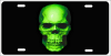 Green skull custom car tag Custom License Plates, Personalized License Plates, Decorative License Plates, Front License Plates, Car Tags, airbrush - Image 1 of 0
