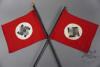 Original German WWII National Hand Flags on Wooden Poles - Image 1 of 0
