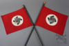 Original German WWII National Hand Flags on Wooden Poles - Image 5 of 0