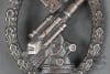 Original German WWII Early Solid Nickle Silver Luftwaffe Flak Badge By Gustav Brehmer - Image 3 of 0