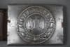Original German WWII Heer Steel Belt Buckle--Leather Tab By Berg & Nolte 1941 - Image 2 of 0