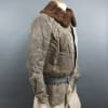 Original German WWII Luftwaffe Two Piece White/Gray Leather Winter Fleece Lined Flight Jacket And Trousers - Image 5 of 0