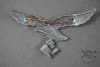 Original German WWII Luftwaffe 2nd Pattern Zinc Visor Cap Eagle - Image 2 of 0