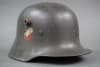 Original Early Third Reich Heer M18 Double Decal Transitional Late War Reissued Helmet - Image 2 of 0