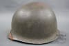 Original US WWII M1 Fixed Bail Helmet With Westinghouse Liner & USMC Helmet Cover - Image 2 of 0