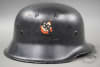 Original German WWII Late War M34 Fire/Police Helmet Size 66 - Image 4 of 0