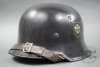 Original German WWII Double Decal M34 Fire/Police Helmet Size 64/56 - Image 1 of 0