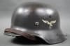 Original German WWII M35 Luftwaffe Ex-Double Decal Helmet EF64 - Image 1 of 0