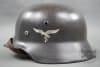 Original German WWII M35 Luftwaffe Ex-Double Decal Helmet EF64 - Image 2 of 0